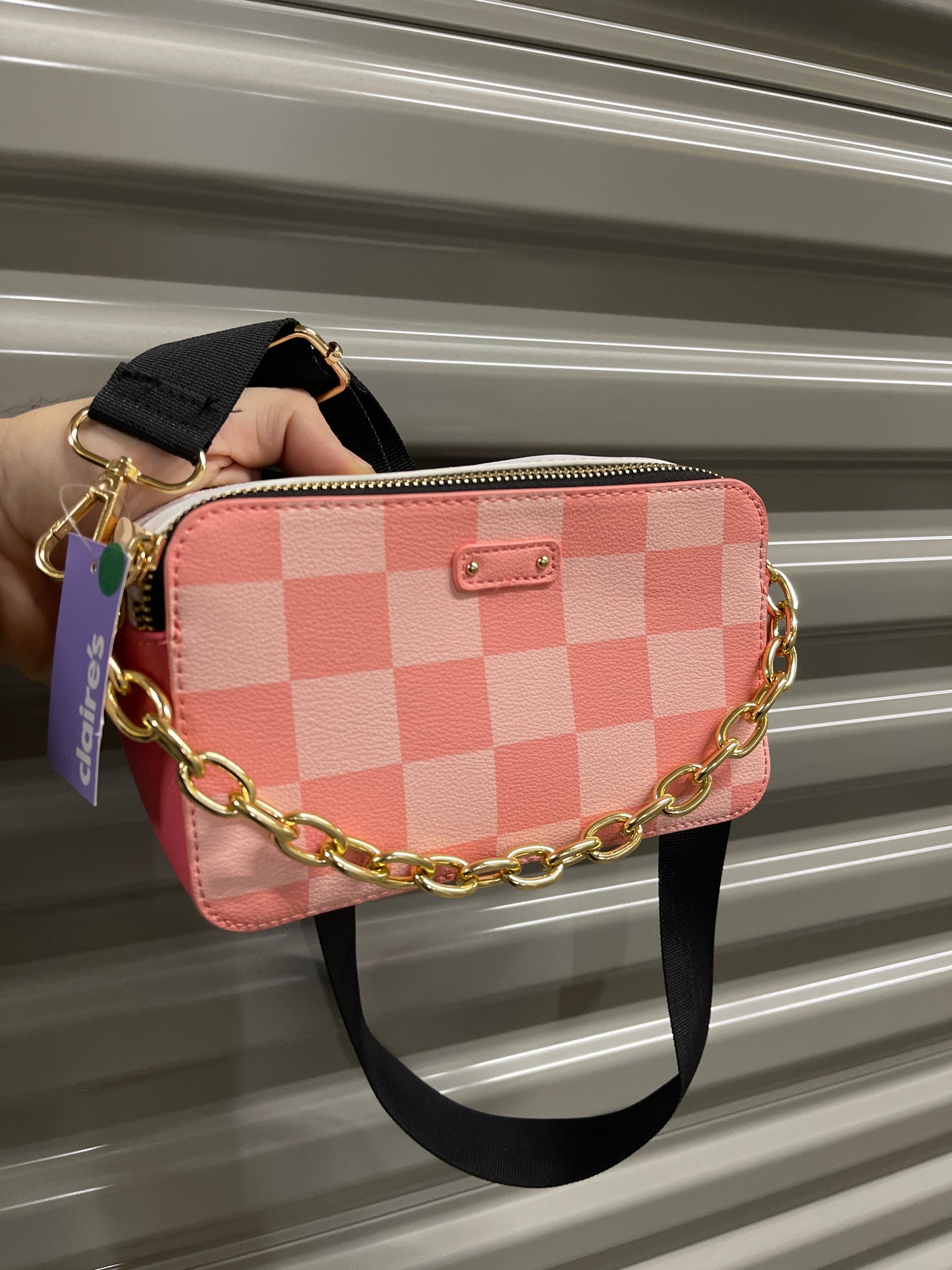Cartera Cuadros Naranja