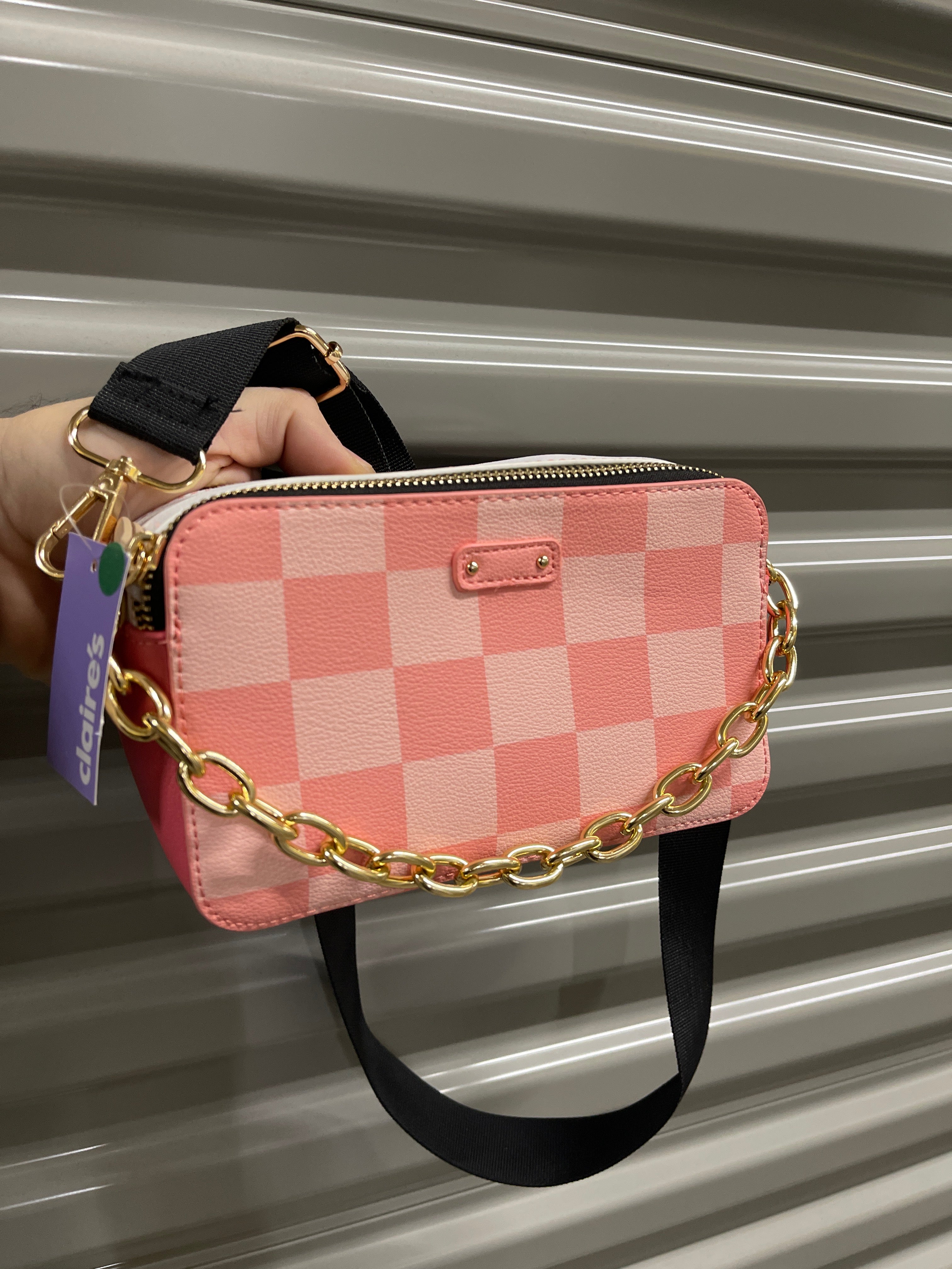 Cartera Cuadros Naranja