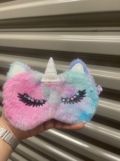 Tapa Ojos de Peluche Unicornio