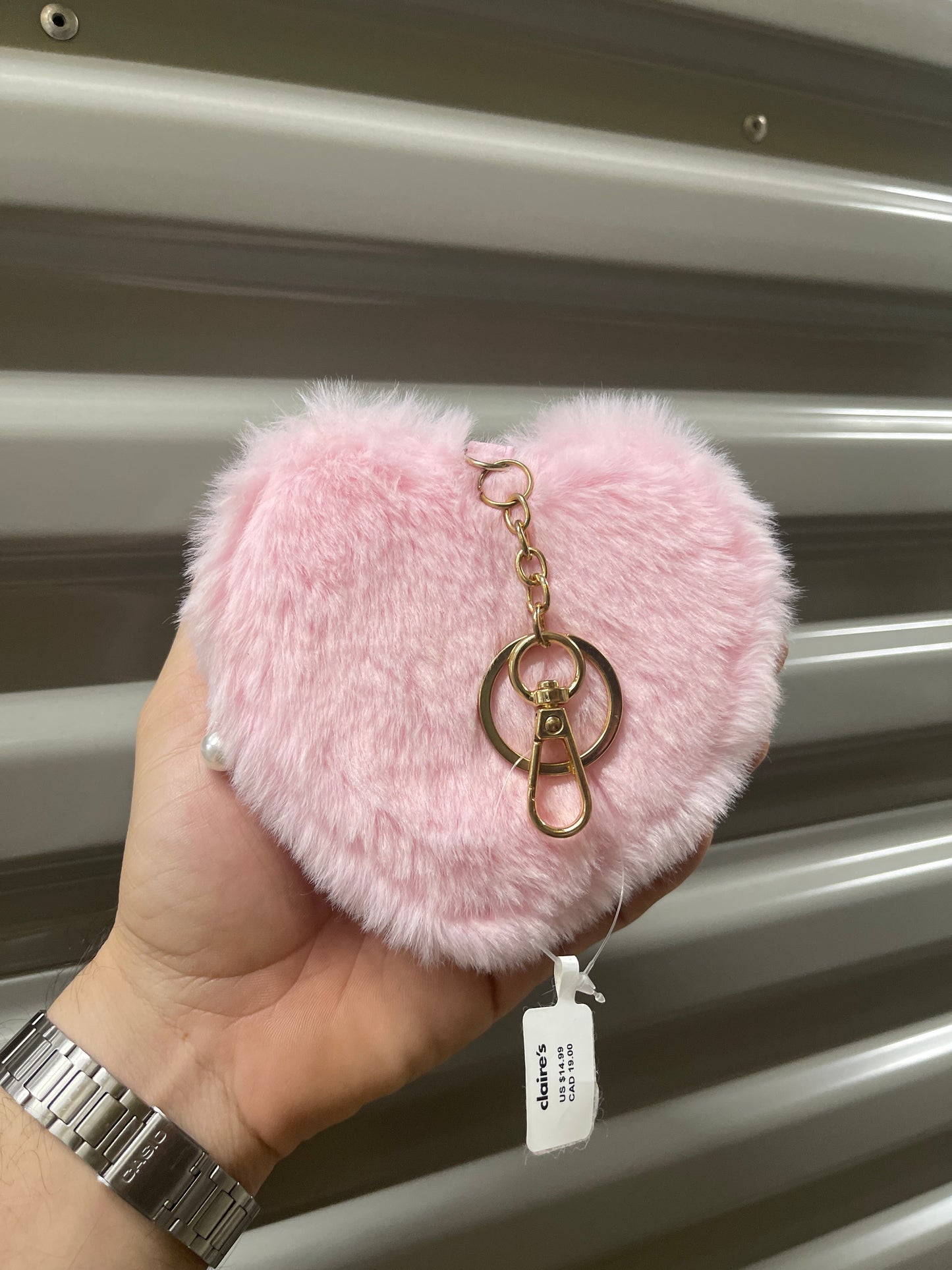 Monedero de Peluche Rosado