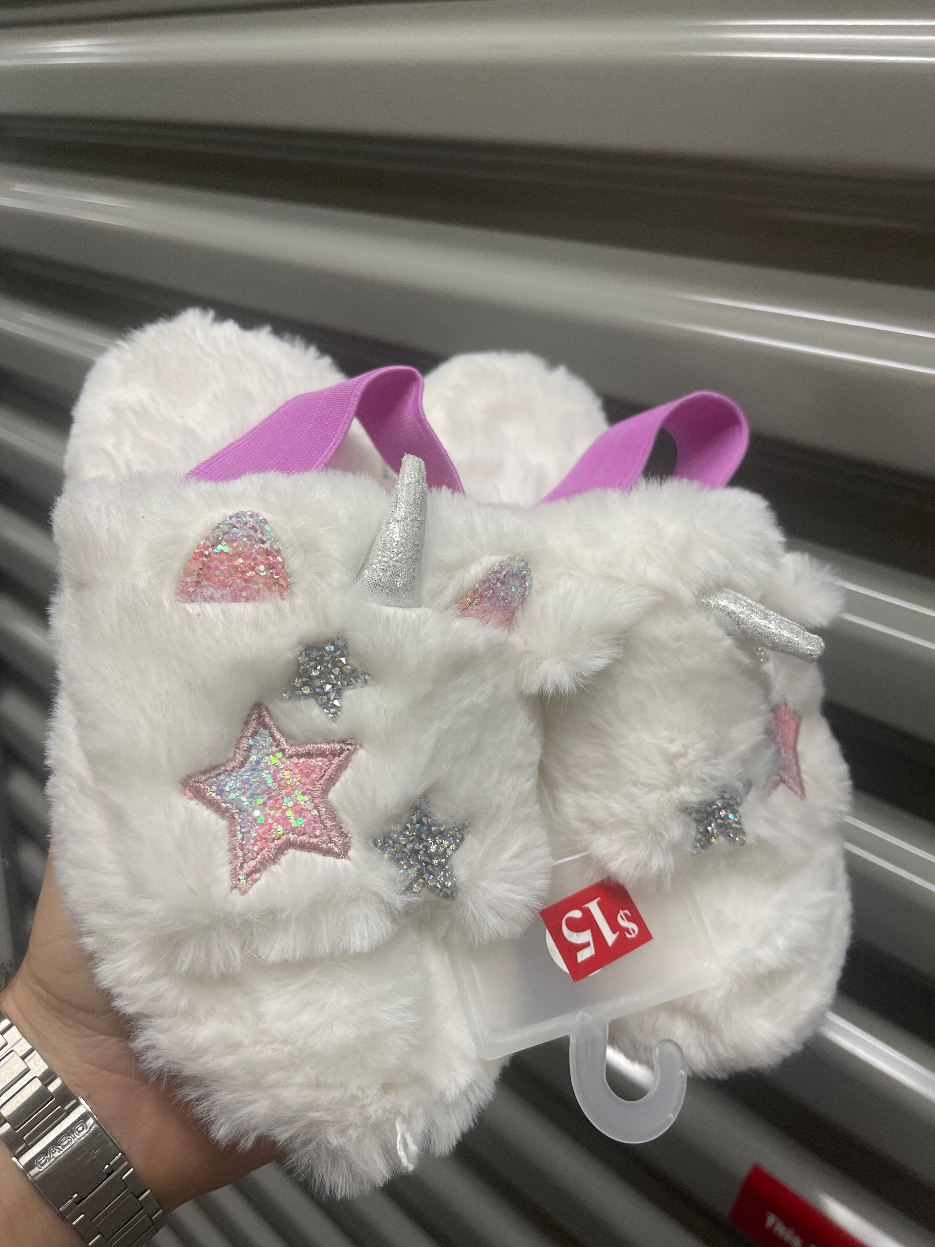 Pantuflas de Peluche Unicornio
