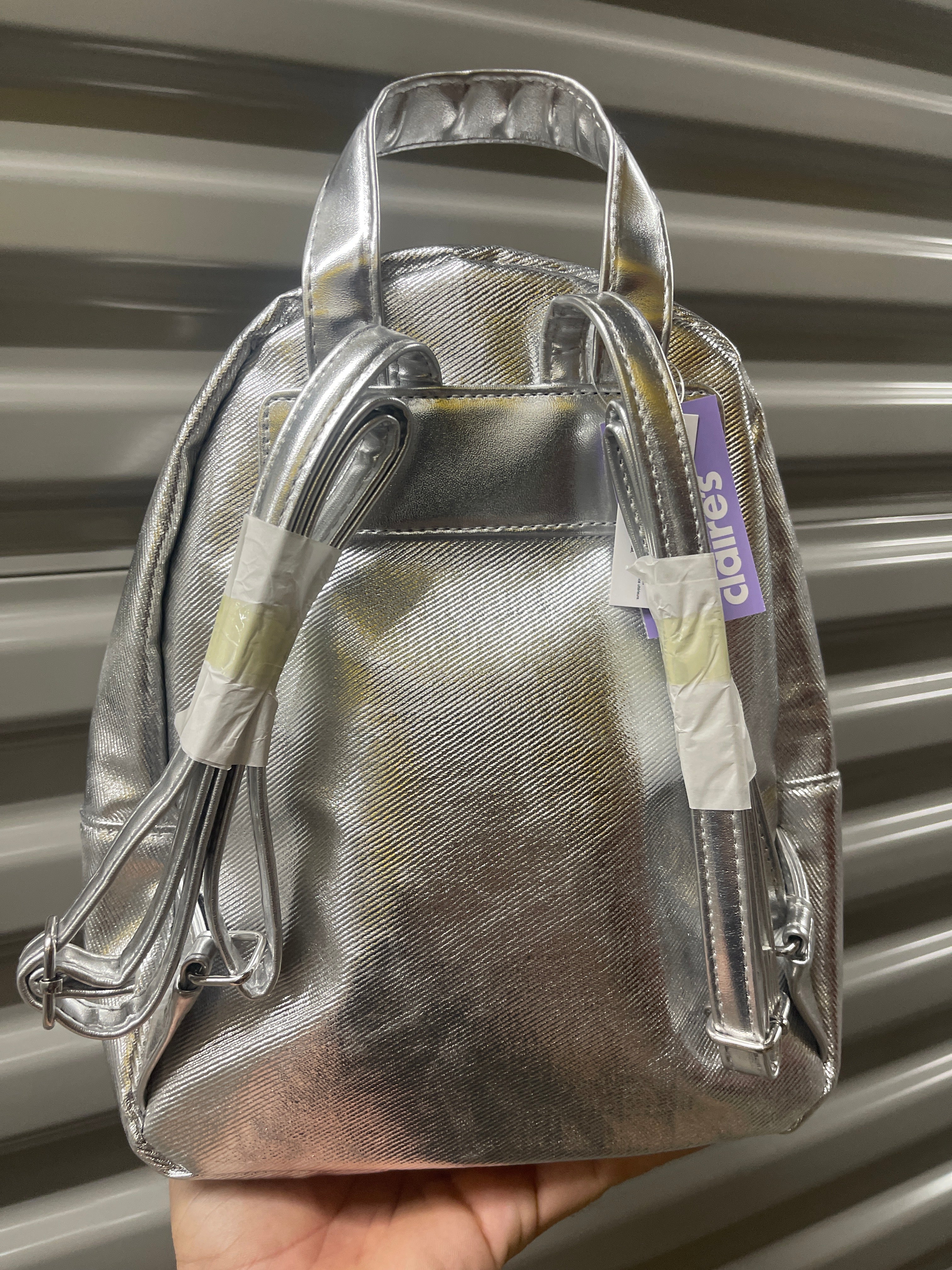 Morralito Plateado Estrellas y Corazones