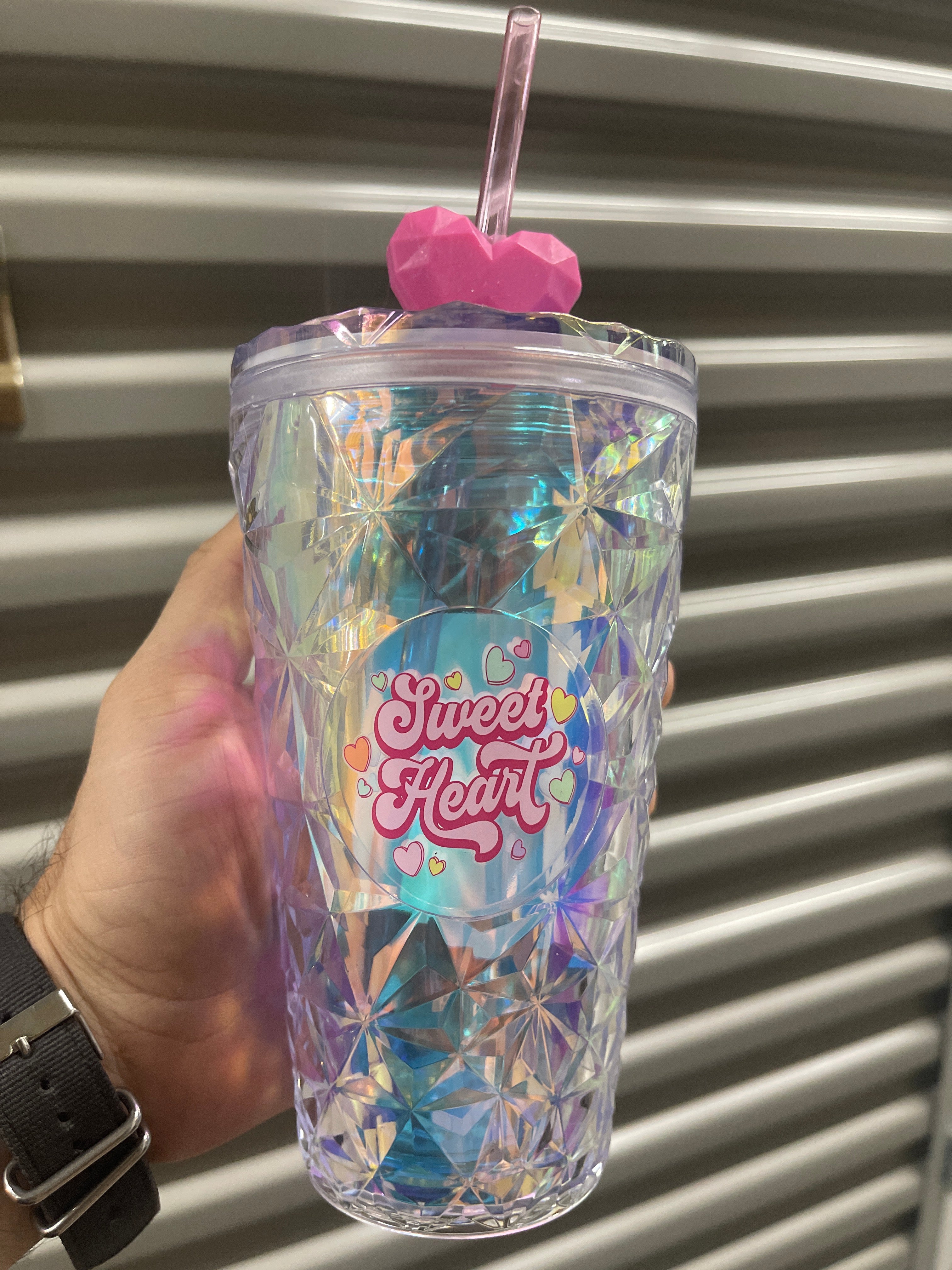 Vaso con Pitillo Sweet Heart