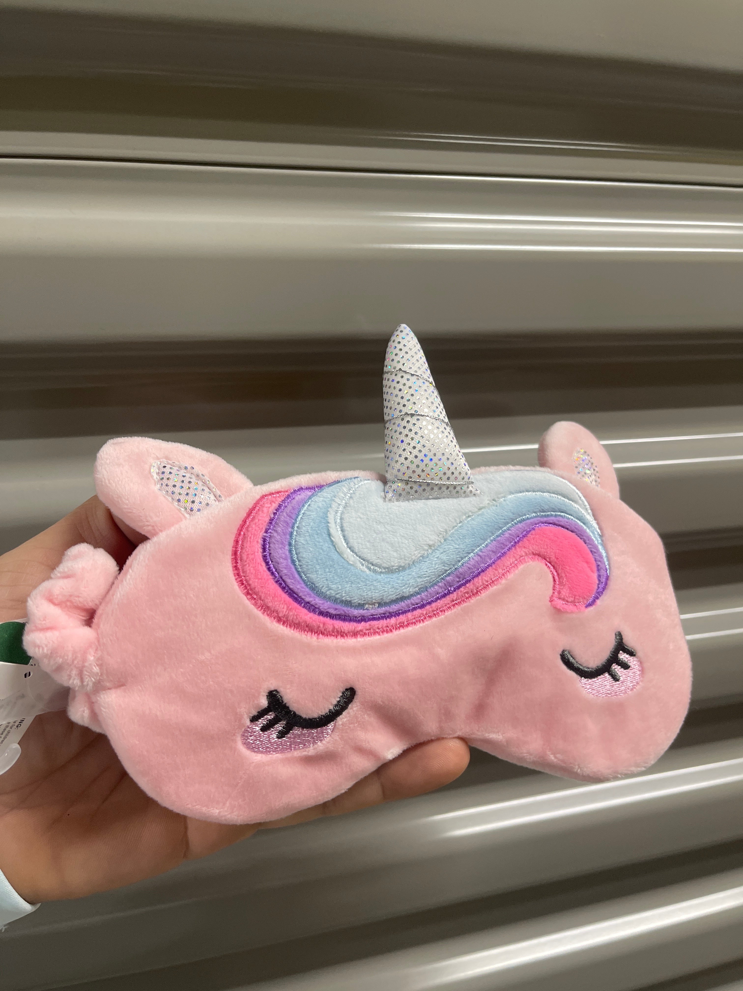Tapa Ojos de Peluche Unicornio