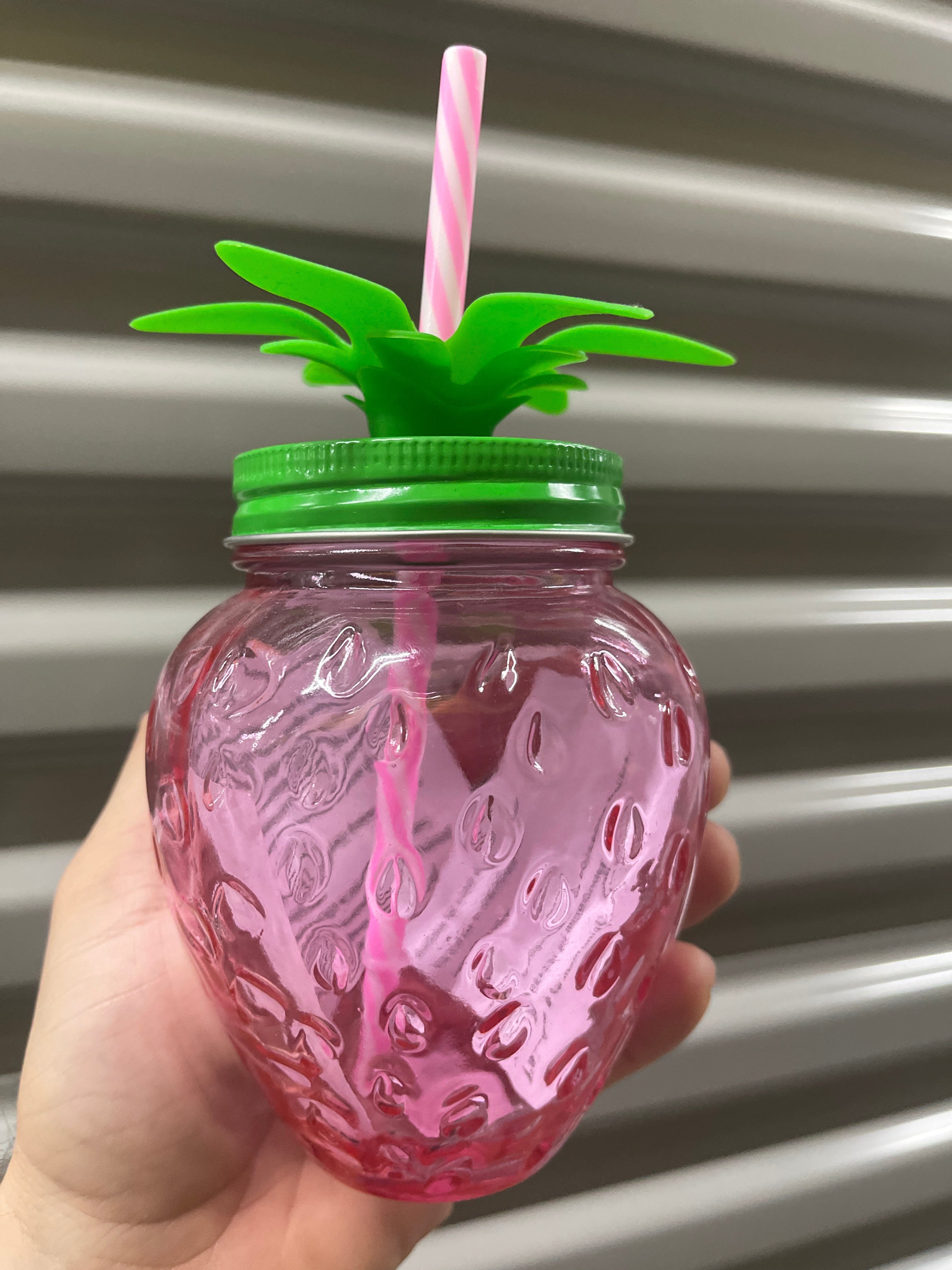 Vaso de Vidrio con Pitillo