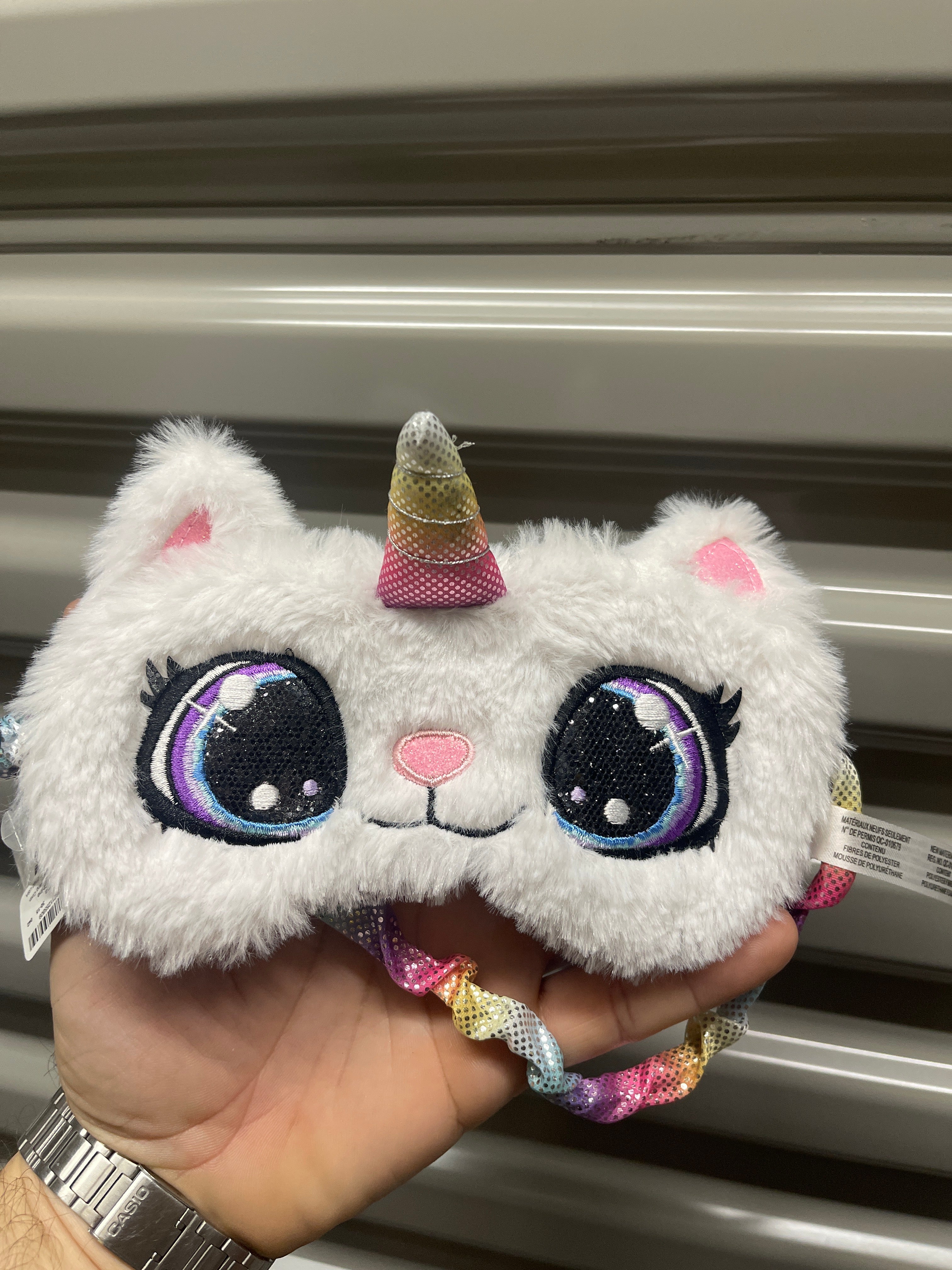 Tapa Ojos de Peluche Unicornio