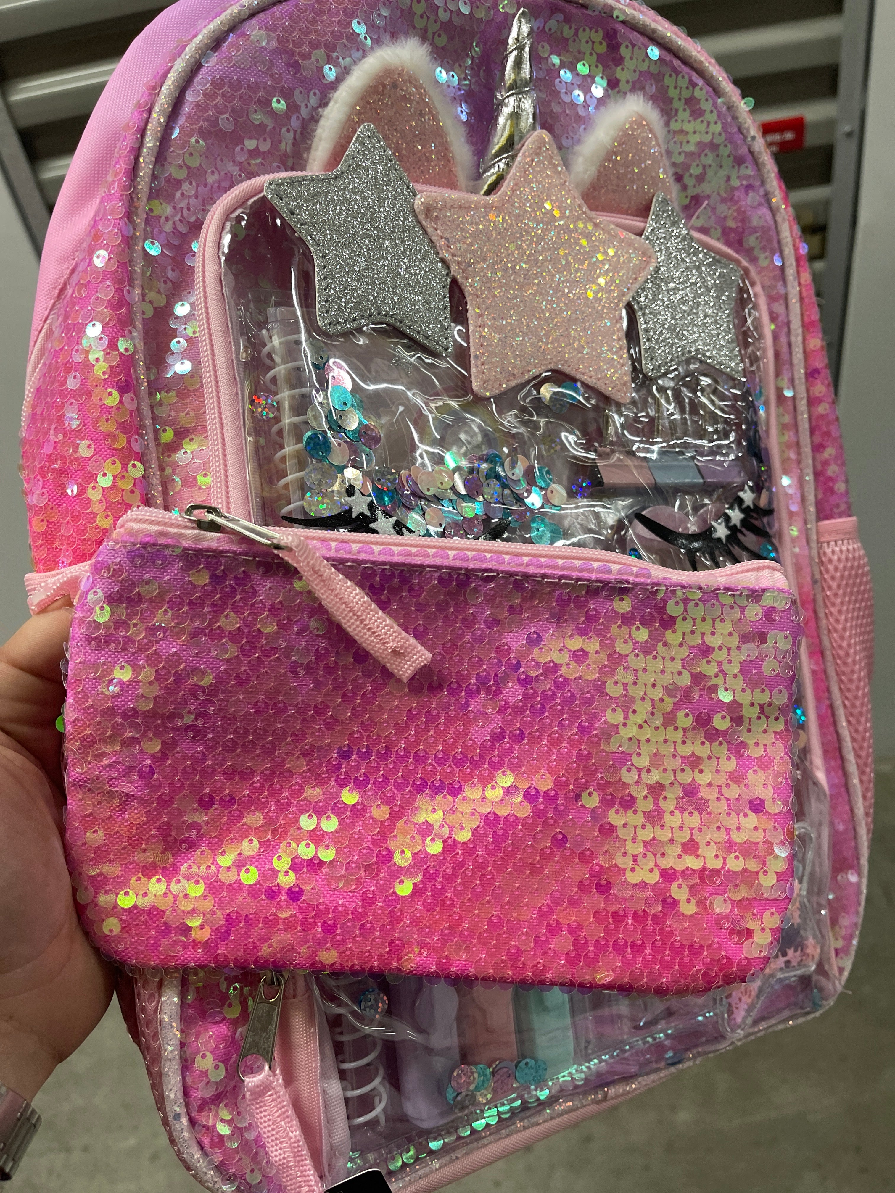 Morral Unicornio con Set Escolar