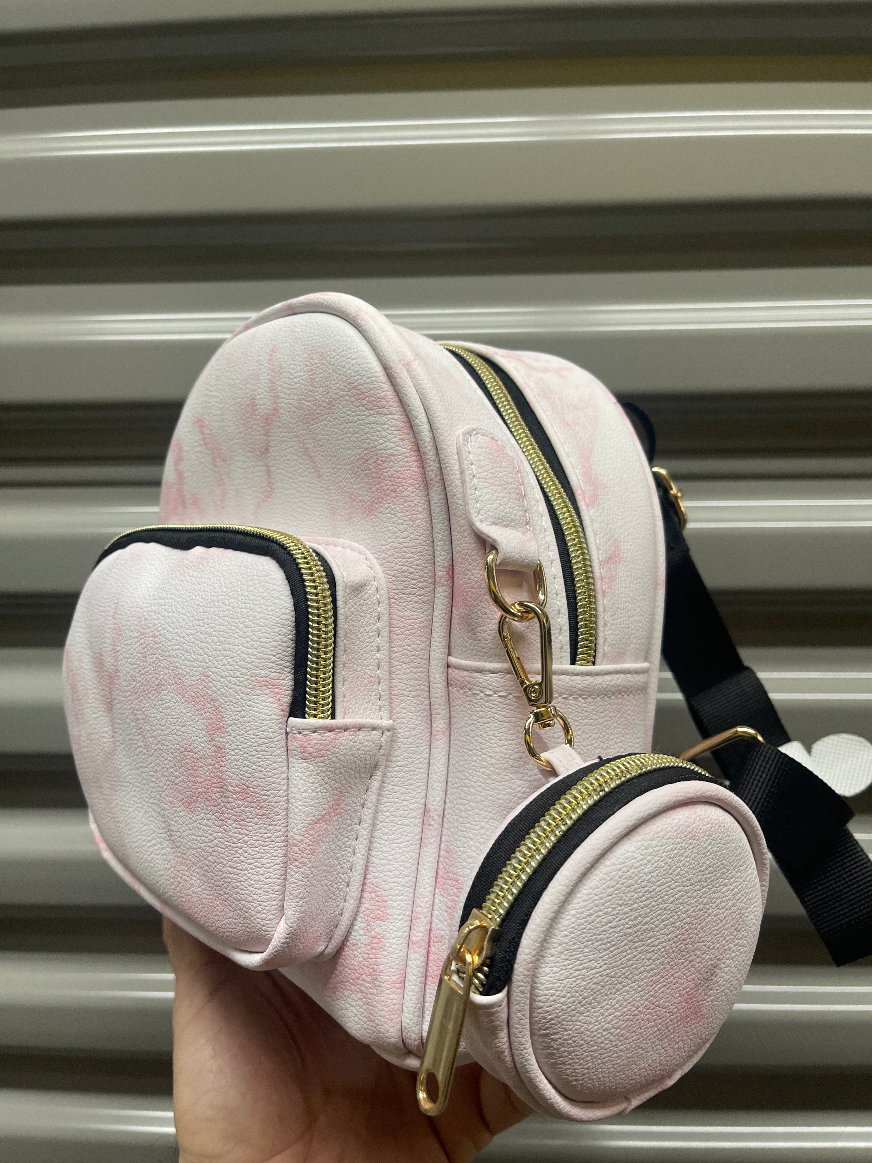 Morralito con Monedero Rosado - Negro